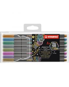 STABILO Pen 68 Metallic 8 Pack
