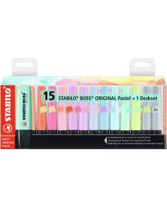 STABILO BOSS ORIGINAL Pastell Skrivbordsset 15-Pack