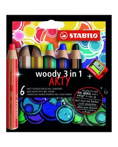 STABILO ARTY Woody Med Pennvässare 6 Pack