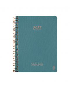 KOZO Kalender 2025 A5 Vecka Per Uppslag Steel Blue