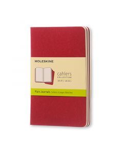 Cahier Journal Olinjerad Pocket Röd 3-Pack