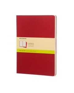 Cahier Journal Olinjerad XL Röd 3-Pack