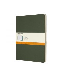 Cahier Journal Linjerad XL Grön 3 Pack