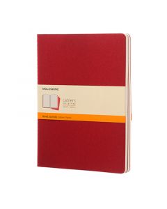Cahier Journal Linjerad XL Röd 3-Pack