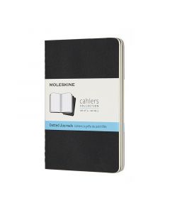 Cahier Journal Dotted Pocket Svart 3-Pack