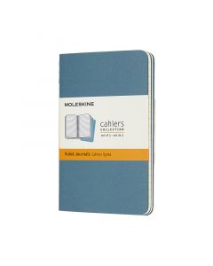 Cahier Journal Linjerad Pocket Brisk Blue 3-Pack