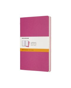 Cahier Journal Linjerad Large Rosa 3-Pack