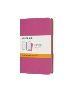 Cahier Journal Linjerad Pocket Rosa 3-Pack