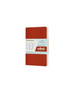 Volant Journal Linjerad Pocket Orange & Blå 2-Pack