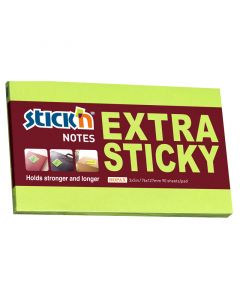 Notisblock Extra Sticky 76x127 90 Blad Neon Grön