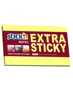 Notisblock Extra Sticky 76x127 90 Blad Neon Gul