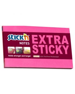 Notisblock Extra Sticky 76x127 90 Blad Neon Röd