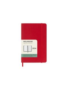 Classic Soft 12M Week Note Pocket Röd 2024
