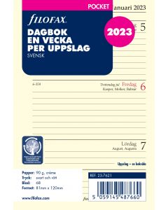 Dagbok Pocket 2023 Vecka Per Uppslag Svensk