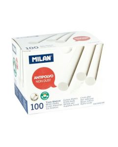 MILAN Dammfria Tavelkritor Vita 100 Pack