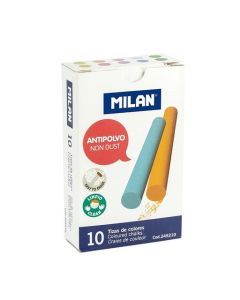 MILAN Dammfria Tavelkritor Färger 10 Pack