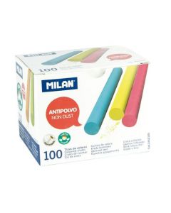 MILAN Dammfria Tavelkritor Färger 100 Pack